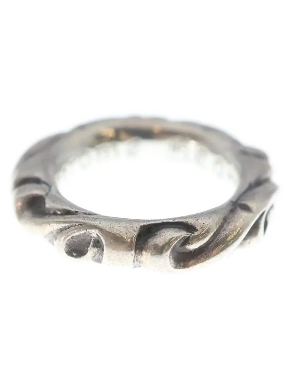 Chrome Hearts Scrl Band Scroll Ring Silver